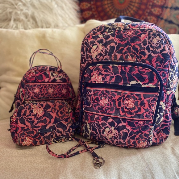 Vera Bradley Handbags - vera bradley katalina pink backpack set